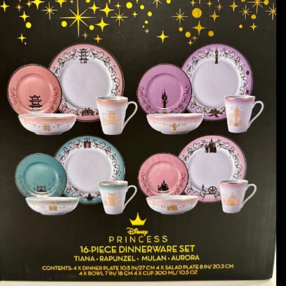 Disney Princess 16 Piece dinnerware set - Picture 1 of 4